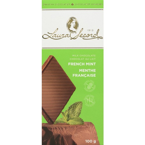 Laura Secord Nut Free Bar Milk Chocolate With French Mint 100 g