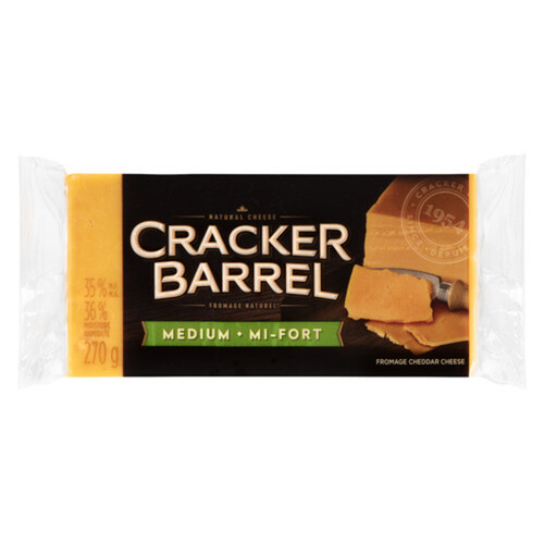 Cracker Barrel Cheese Cheddar Coloured Medium 270 g