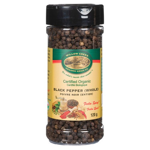 Willow Creek Whole Organic Black Pepper 120 g