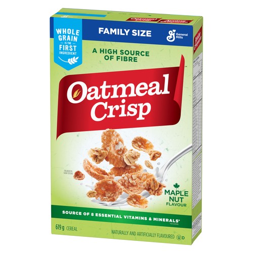 Oatmeal Crisp Cereal Maple Nut High Fibre Family Size 619 g