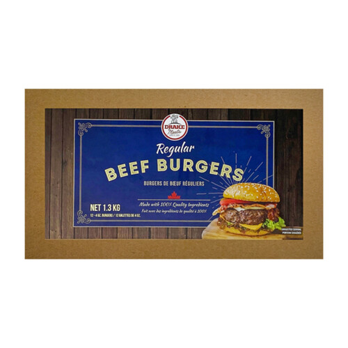 Drake Frozen Regular Beef Burger 1.3 kg