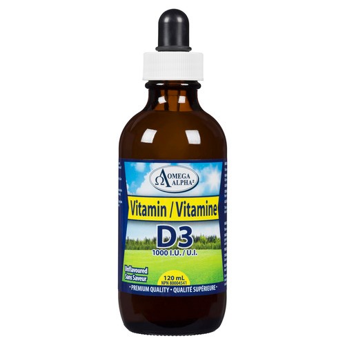 Omega Alpha Vitamin D 1000 IU Unflavoured 120 ml