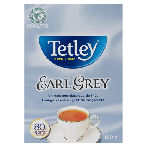 Tetley Tea Earl Grey 80 Tea Bags
