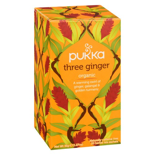 Pukka Organic Herbal Tea Three Ginger 20 Tea Bags