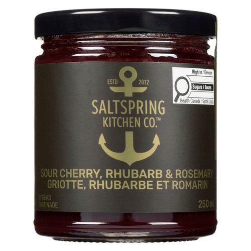 SaltSpring Kitchen Ltd Spread Sour Cherry, Rhubarb & Rosemary 250 ml
