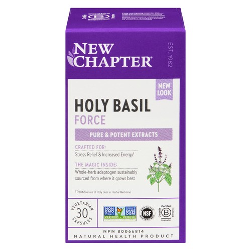 New Chapter Supplements Holy Basil Force 30 Capsules