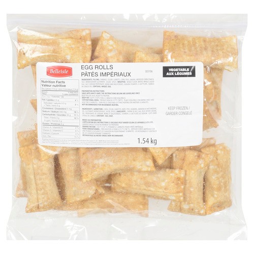Belleisle Frozen Vegetable Egg Rolls 1.54 kg