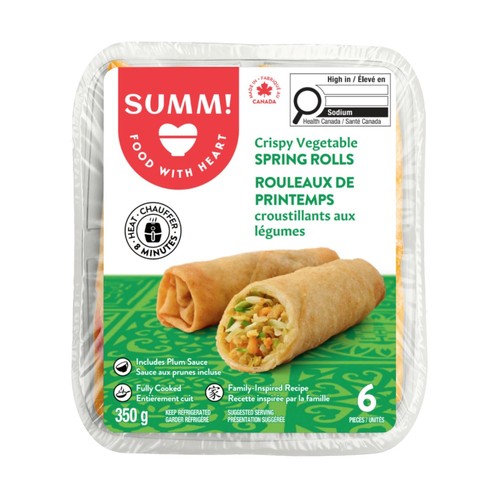 SUMM! Crispy Spring Rolls Vegetable 6 Count 350 g