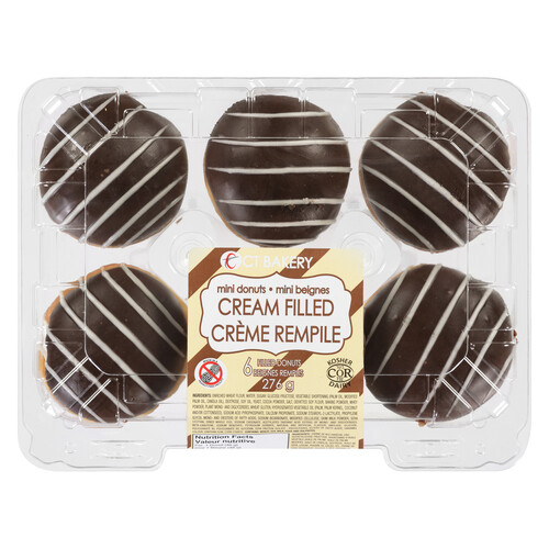 CT Bakery Mini Cream Filled 6 Pack Donuts 276 g (frozen)