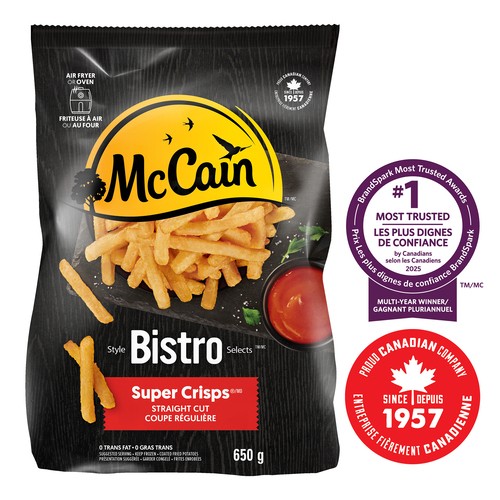 McCain Frozen Bistro Selects Super Crisps Fries Straight Cut 650 g