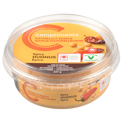 Compliments Naturally Simple Spicy Hummus 227 g