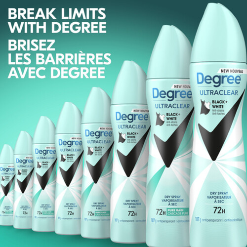 Degree Ultra Clear Dry Spray Antiperspirant Black + White 107 g