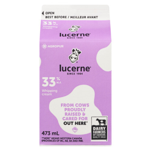 Lucerne 33% Whipping Cream 473 ml