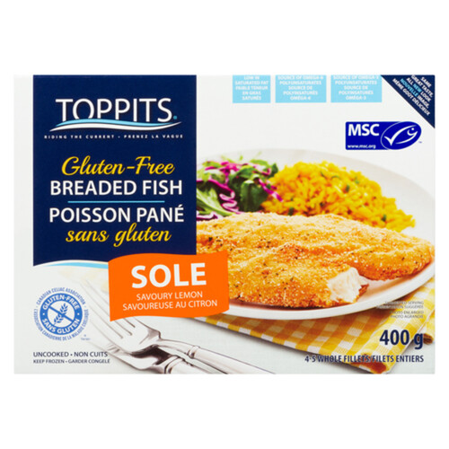 Toppits Frozen Gluten-Free Breaded Lemon Sole 400 g