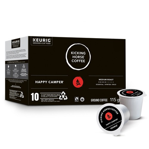 Kicking Horse Happy Camper K-Cup Coffee Pods Medium Roast 10 Count