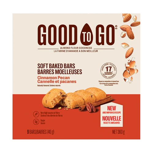 Good To Go Gluten-Free Keto Bar Cinnamon Pecan 9 x 40 g