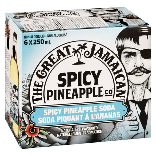 The Great Jamaican Non Alcoholic Soft Drink Spicy Pineapple 6 x 250 ml (cans)