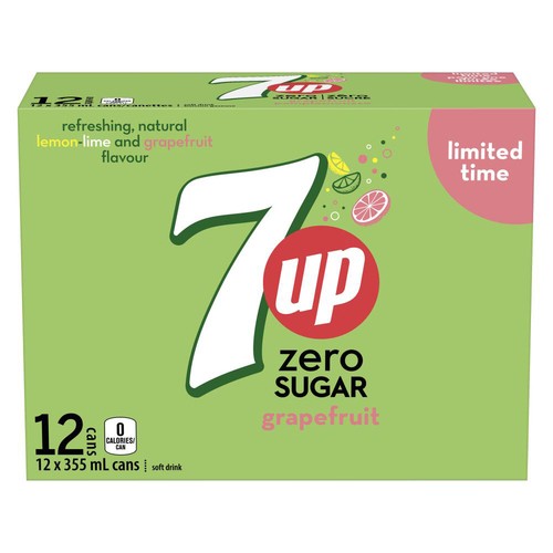 7Up Soft Drink Zero Sugar 12 x 355 ml (cans)