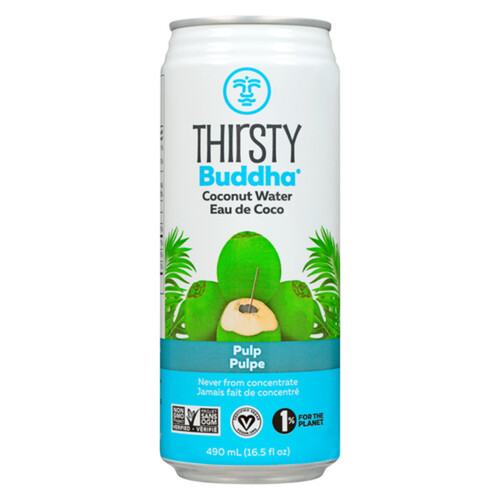 Thirsty Buddha Natural Coconut Water With Pulp 490 ml (can)