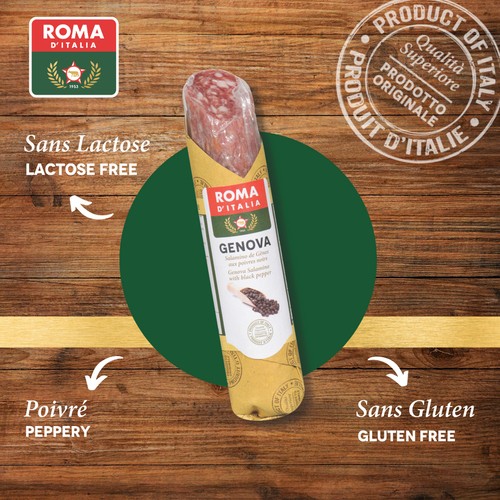 Roma D'Italia Genova Salamino With Black Pepper 175 g