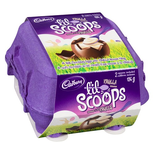 Cadbury Lil Scoops Milk Chocolate Eggs With Vanilla Mousse 136 g