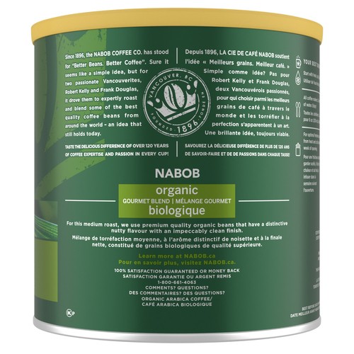 Nabob Organic Ground Coffee Gourmet Blend 915 g