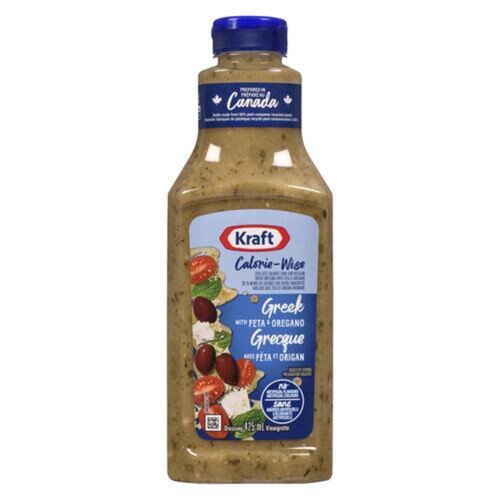 Kraft Calorie-Wise Salad Dressing Greek With Feta Oregano 425 ml