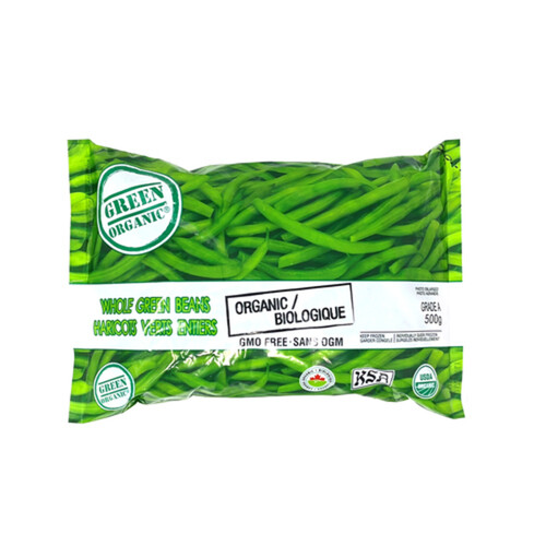 Green Organic Frozen Whole Green Beans 500 g
