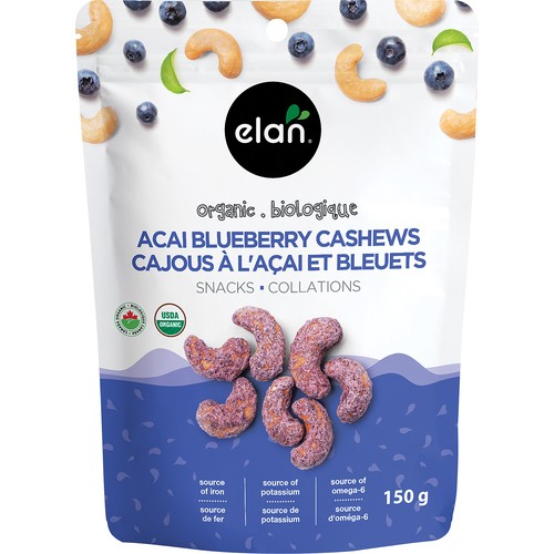 Elan Organic Cashews Acai Blueberry 150 g