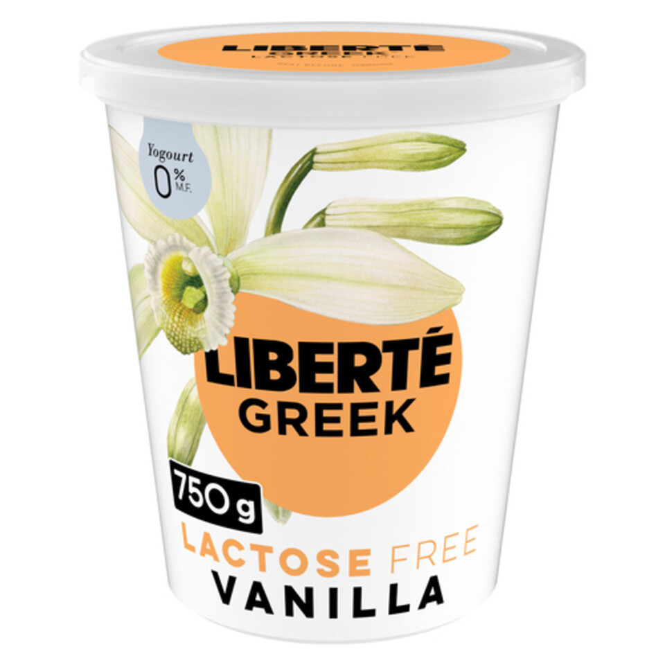 Liberté Greek 0 LactoseFree Yogurt Vanilla High Protein 750 g Voilà Online Groceries & Offers