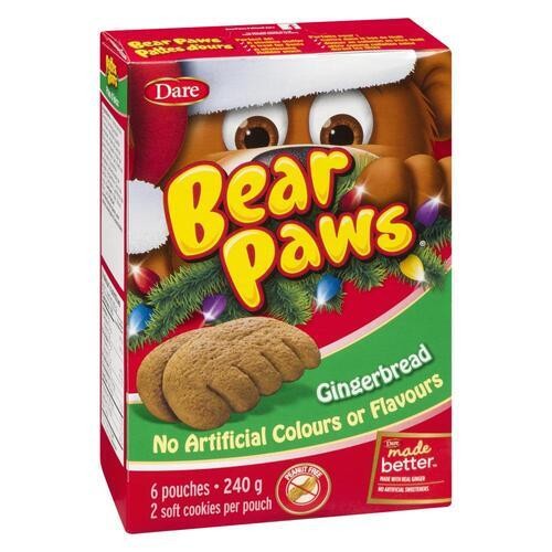 Dare Bear Paws Peanut-Free Cookies Gingerbread 240 g