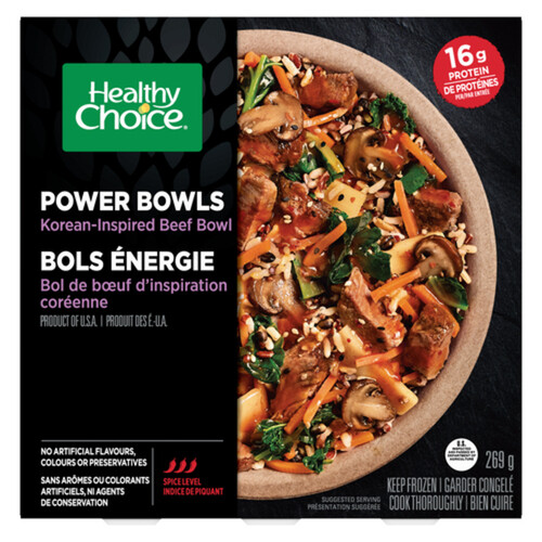 Healthy Choice Frozen Entrée Power Bowls Korean-Inspired Beef 269 g