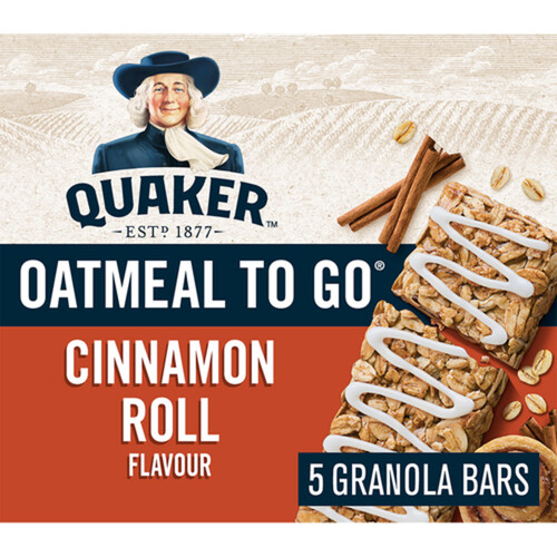 Quaker Granola Bars Oatmeal To Go Cinnamon Roll 200 g