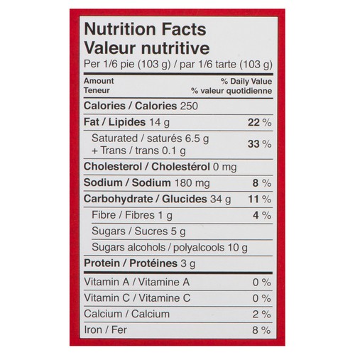 Apple Valley No Sugar Added 8 Inch Apple Pie 620 g (frozen)