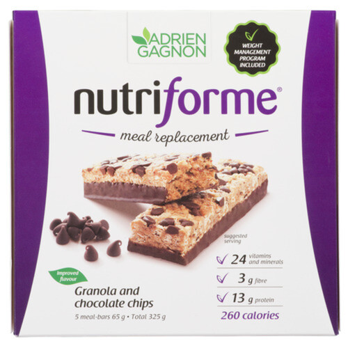 Nutriforme Meal Replacement Bars Granola & Chocolate Chips 5 x 65 g