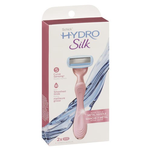 Schick Hydro Silk Curve Control Razor 1 Handle + 2 Cartridges