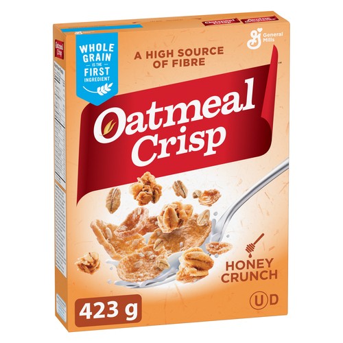 Oatmeal Crisp Cereal Honey Crunch High Fibre And Whole Grains 423 g