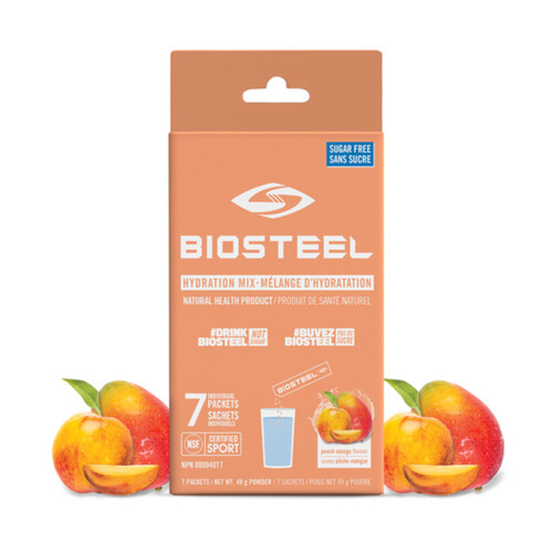 BioSteel Sports Nutrition Hydration Drink Mix Peach Mango 42 g