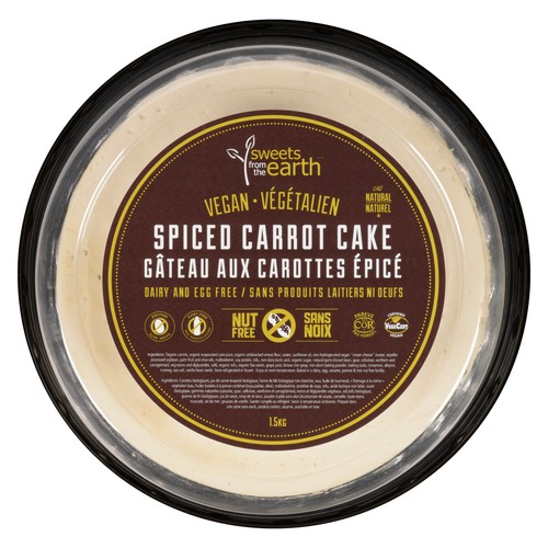 Sweets From The Earth Vegan Spiced Carrot Cake 1.5 kg