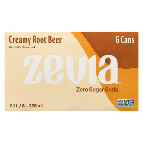Zevia Creamy Root Beer 6 x 355 ml (cans)