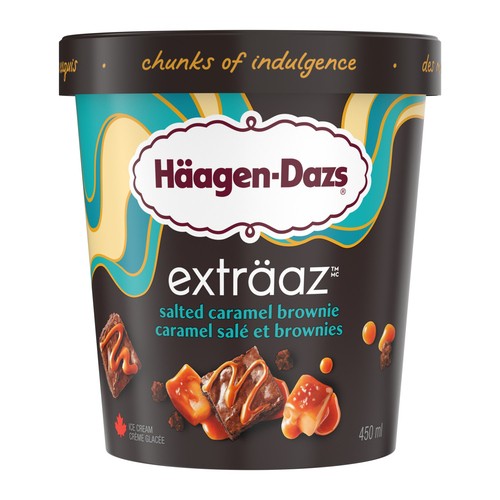 Häagen-Dazs Extraaz Ice Cream Salted Carmel Brown 450 ml