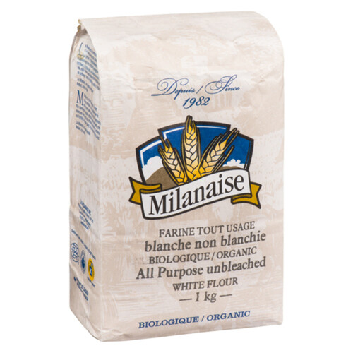 La Milanaise Organic Flour All Purpose White Unbleached 1 kg