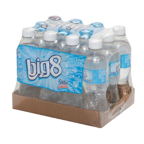 Big 8 Soda Water Salt Free 12 x 355 ml (bottles)