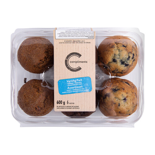 Compliments Muffins Variety Pack 600 g (frozen)