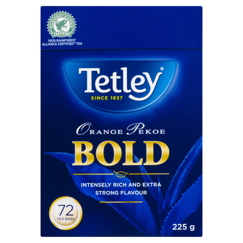 Tetley Tea Bold Orange Pekoe 72 Tea Bags 