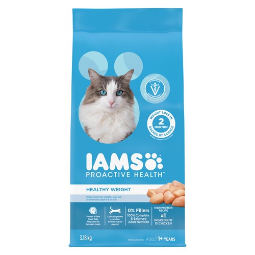 Iams Proactive Health Dry Cat Food Healthy Weight Chicken 3.18 kg