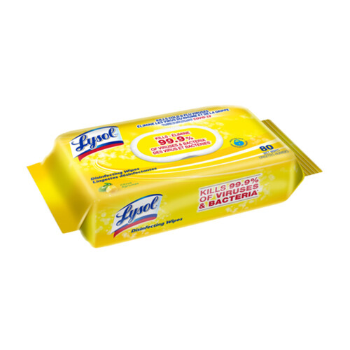 Lysol Disinfecting Wipes Flatpack Citrus 80 EA