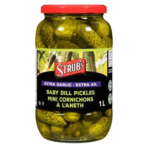 Strub's Baby Dill Pickles Extra Garlic 1 L
