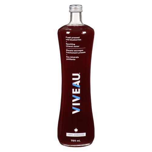 Viveau Sparkling Water Wild Blueberry 750 ml (bottle)