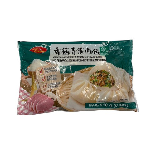 Asian Choice Frozen Cooked Buns Mushroom & Vegetable Pork 510 g